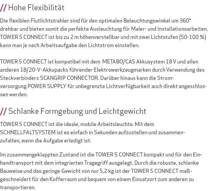 // Hohe Flexibilit t Die flexiblen Flutlichtstrahler sind f r den optimalen Beleuchtungswinkel um 360° drehbar und bi...