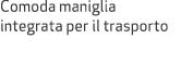 Comoda maniglia integrata per il trasporto