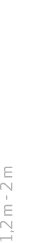 1,2 m 2 m