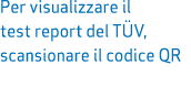 Per visualizzare il test report del T V, scansionare il codice QR 