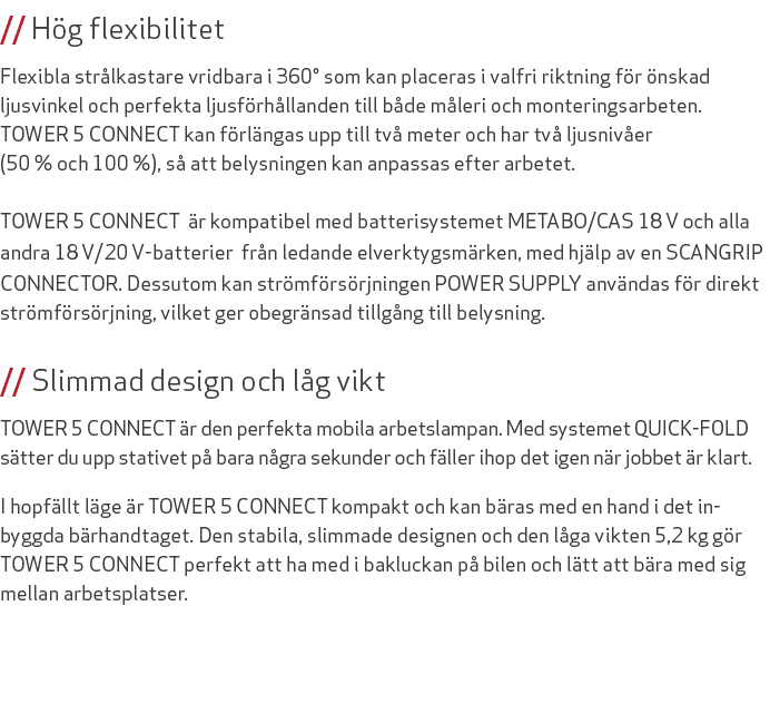 // H g flexibilitet Flexibla str lkastare vridbara i 360° som kan placeras i valfri riktning f r nskad ljusvinkel oc...