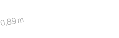 0,89 m