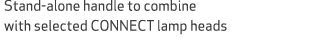 Stand alone handle to combine with selected CONNECT lamp heads