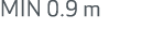 MIN 0.9 m