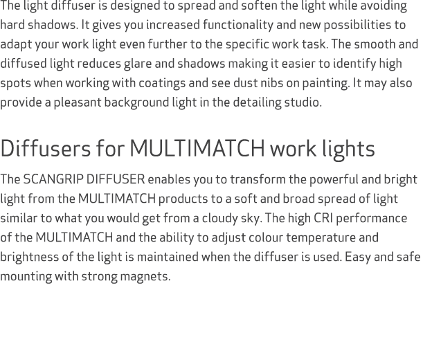 The light diffuser is designed to spread and soften the light while avoiding hard shadows. It gives you increased fun...