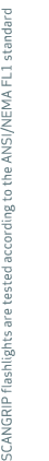 SCANGRIP flashlights are tested according to the ANSI/NEMA FL1 standard 