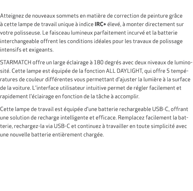  Atteignez de nouveaux sommets en mati re de correction de peinture gr ce  cette lampe de travail unique   indice IR...