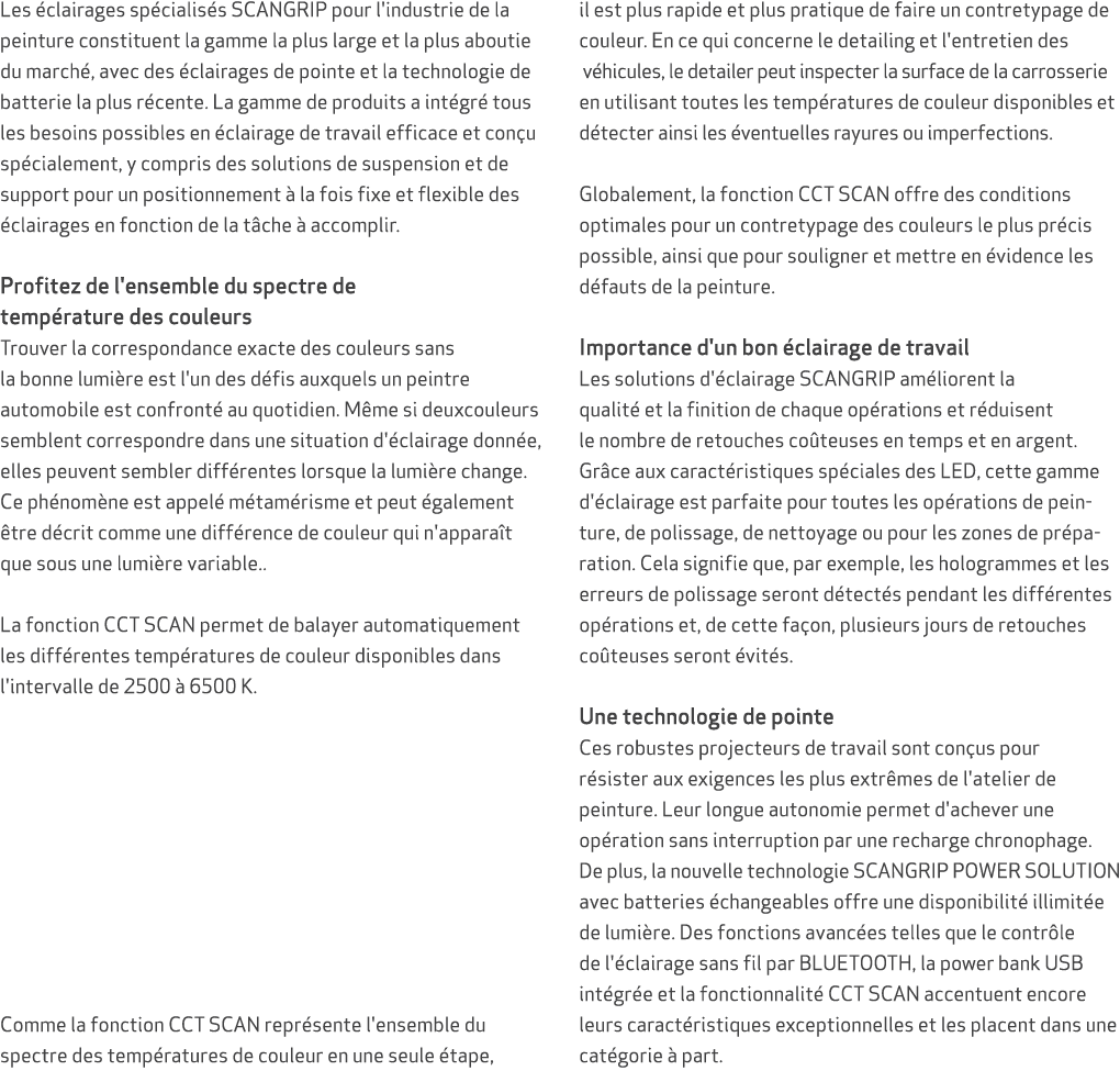 Les clairages sp cialis s SCANGRIP pour l'industrie de la peinture constituent la gamme la plus large et la plus abo...