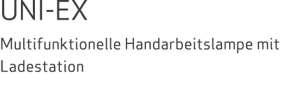 UNI-EX Multifunktionelle Handarbeitslampe mit Ladestation