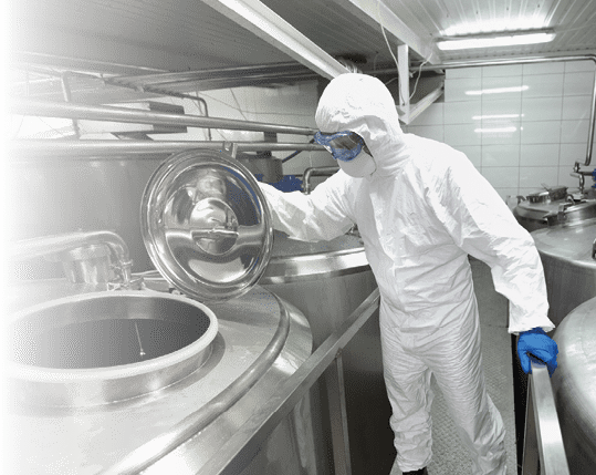 specialist in protective uniform,mask,goggles,gloves and wellies controlling industrial process