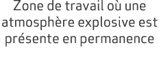 Zone de travail o une atmosph re explosive est pr sente en permanence