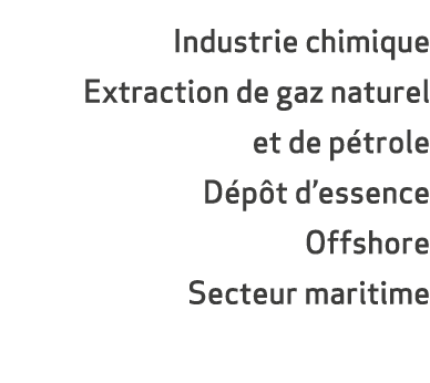 Industrie chimique Extraction de gaz naturel et de p trole D p t d’essence Offshore Secteur maritime 