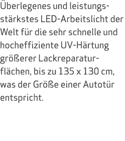  berlegenes und leistungsst rkstes LED Arbeitslicht der Welt f r die sehr schnelle und hocheffiziente UV H rtung gr ...