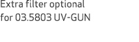 Extra filter optional for 03.5803 UV GUN 