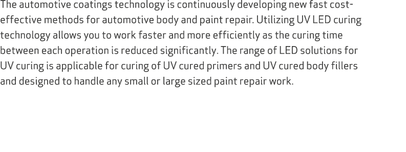 The automotive coatings technology is continuously developing new fast cost effective methods for automotive body and...