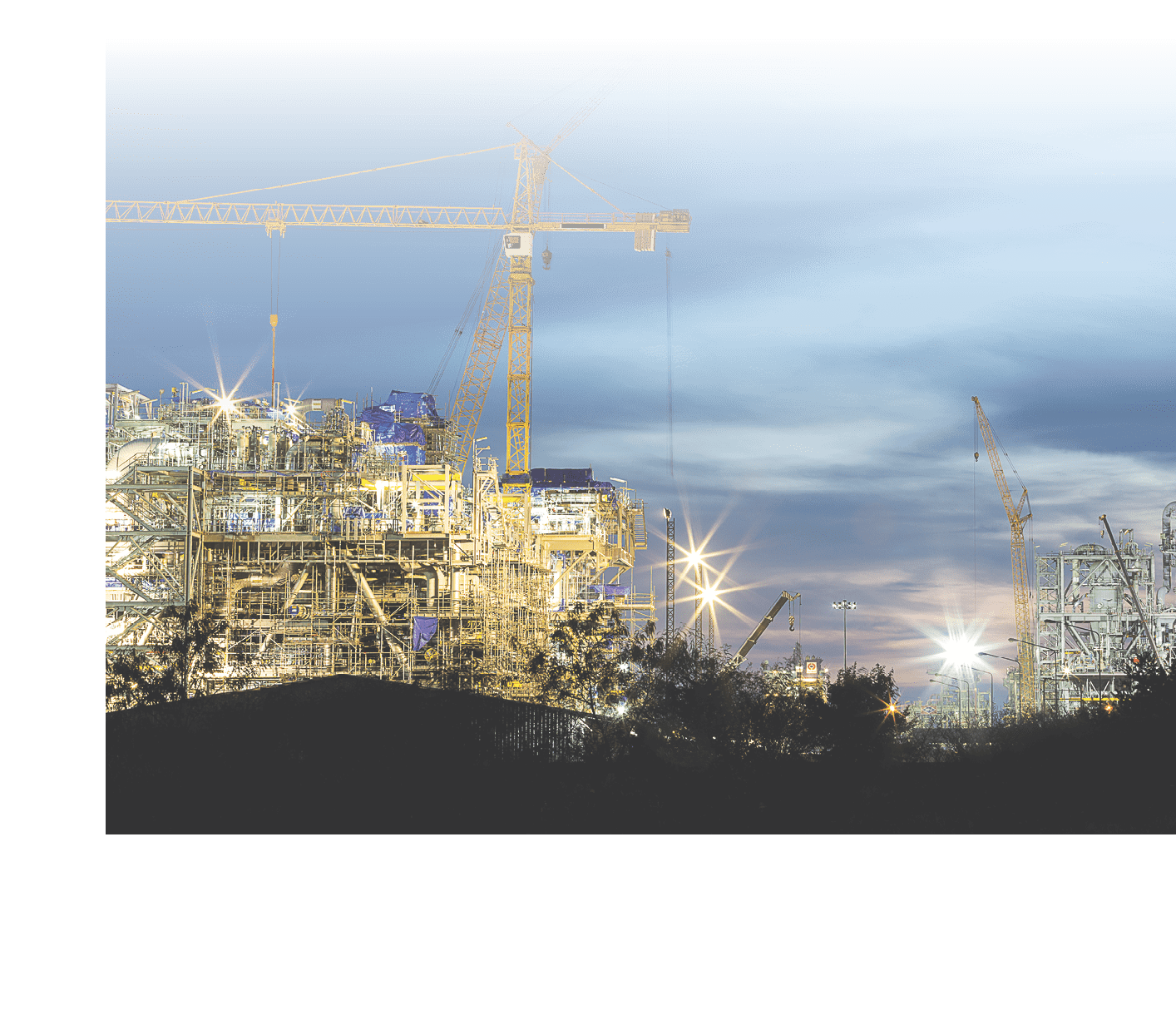 construction of chemical plant industry in sunset timeconstruction of chemical plant industry  in sunset time