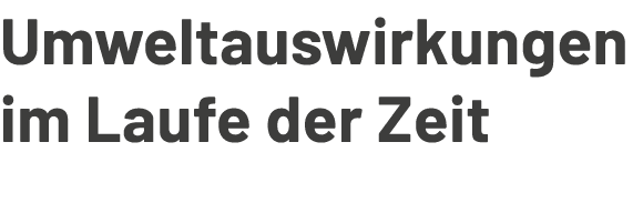 Umweltauswirkungen im Laufe der Zeit