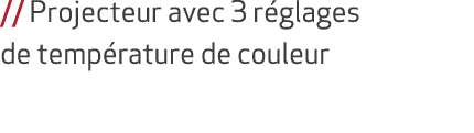 // Projecteur avec 3 r glages de temp rature de couleur