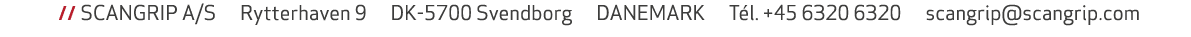  // SCANGRIP A/S Rytterhaven 9 DK 5700 Svendborg DANEMARK T l. +45 6320 6320 scangrip@scangrip.com