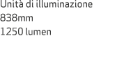 Unit di illuminazione 838mm 1250 lumen