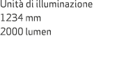 Unit di illuminazione 1234 mm 2000 lumen