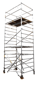 The image of scaffold under the white background