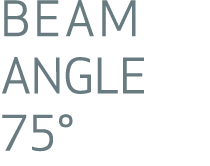 BEAM ANGLE 75° 