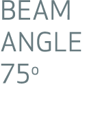 BEAM ANGLE 75o