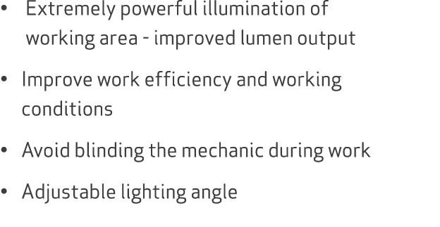 • Extremely powerful illumination of working area improved lumen output • Improve work efficiency and working conditi...